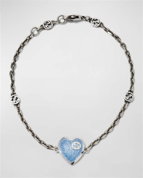 gucci heart bracelet 16cm|gucci interlocking bracelet.